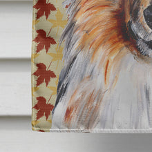 Load image into Gallery viewer, Collie Fall Leaves Flag Canvas House Size SC9670CHF