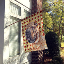 Load image into Gallery viewer, Shar Pei Fall Leaves Flag Canvas House Size SC9671CHF