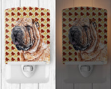 Load image into Gallery viewer, Shar Pei Fall Leaves Ceramic Night Light SC9671CNL