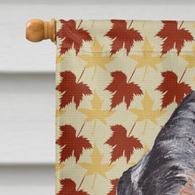 Load image into Gallery viewer, Blue Tick Coonhound Fall Leaves Flag Canvas House Size SC9673CHF