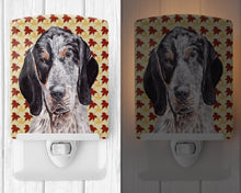 Load image into Gallery viewer, Blue Tick Coonhound Fall Leaves Ceramic Night Light SC9673CNL