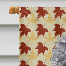 Load image into Gallery viewer, Black Standard Poodle Fall Leaves Flag Canvas House Size SC9674CHF