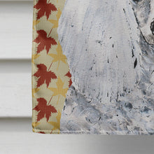 Load image into Gallery viewer, White Toy Poodle Fall Leaves Flag Canvas House Size SC9677CHF