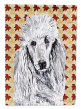 Load image into Gallery viewer, White Standard Poodle Fall Leaves Garden Flag – Decorative Outdoor Yard Flag SC9679GF
