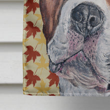 Load image into Gallery viewer, Staffordshire Bull Terrier Staffie Fall Leaves Flag Canvas House Size SC9680CHF
