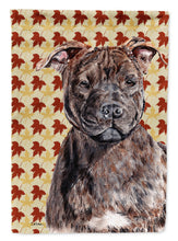 Load image into Gallery viewer, Staffordshire Bull Terrier Staffie Fall Leaves Garden Flag – Decorative Outdoor Yard Flag SC9681GF
