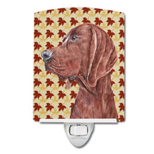 Load image into Gallery viewer, Redbone Coonhound Fall Leaves Ceramic Night Light SC9683CNL