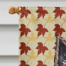 Load image into Gallery viewer, Norwich Terrier Fall Leaves Flag Canvas House Size SC9686CHF