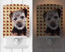 Load image into Gallery viewer, Norfolk Terrier Puppy Fall Leaves Ceramic Night Light SC9687CNL