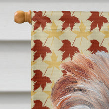 Load image into Gallery viewer, Norfolk Terrier Fall Leaves Flag Canvas House Size SC9688CHF
