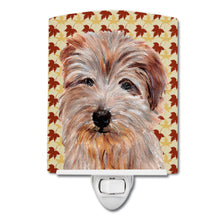 Load image into Gallery viewer, Norfolk Terrier Fall Leaves Ceramic Night Light SC9688CNL
