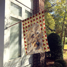 Load image into Gallery viewer, Golden Doodle 2 Fall Leaves Flag Canvas House Size SC9691CHF