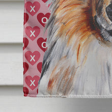 Load image into Gallery viewer, Collie Hearts and Love Flag Canvas House Size SC9694CHF