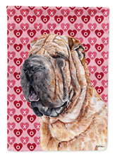 Load image into Gallery viewer, Shar Pei Hearts and Love Flag Canvas House Size SC9695CHF