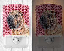 Load image into Gallery viewer, Shar Pei Hearts and Love Ceramic Night Light SC9695CNL