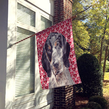 Load image into Gallery viewer, Blue Tick Coonhound Hearts and Love Flag Canvas House Size SC9697CHF