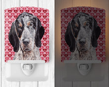 Load image into Gallery viewer, Blue Tick Coonhound Hearts and Love Ceramic Night Light SC9697CNL