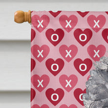 Load image into Gallery viewer, Black Standard Poodle Hearts and Love Flag Canvas House Size SC9698CHF