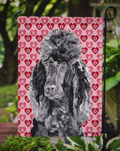 Load image into Gallery viewer, Black Standard Poodle Hearts and Love Garden Flag – Decorative Outdoor Yard Flag SC9698GF