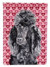 Load image into Gallery viewer, Black Standard Poodle Hearts and Love Garden Flag – Decorative Outdoor Yard Flag SC9698GF