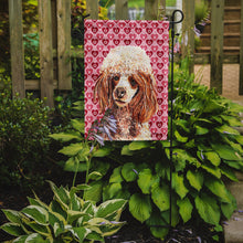 Load image into Gallery viewer, Red Miniature Poodle Hearts and Love Garden Flag – Decorative Outdoor Yard Flag SC9699GF