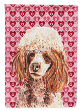 Load image into Gallery viewer, Red Miniature Poodle Hearts and Love Garden Flag – Decorative Outdoor Yard Flag SC9699GF