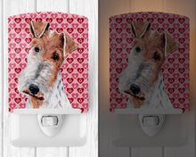 Load image into Gallery viewer, Wire Fox Terrier Hearts and Love Ceramic Night Light SC9700CNL