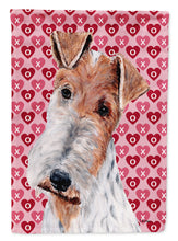 Load image into Gallery viewer, Wire Fox Terrier Hearts and Love Garden Flag – Decorative Outdoor Yard Flag SC9700GF