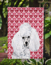 Load image into Gallery viewer, White Toy Poodle Hearts and Love Garden Flag - Outdoor Decorative Yard Flag SC9701GF