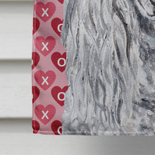 Load image into Gallery viewer, White Standard Poodle Hearts and Love Flag Canvas House Size SC9703CHF
