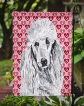 Load image into Gallery viewer, White Standard Poodle Hearts and Love Garden Flag – Decorative Outdoor Yard Flag SC9703GF