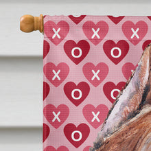 Load image into Gallery viewer, Staffordshire Bull Terrier Staffie Hearts and Love Flag Canvas House Size SC9704CHF