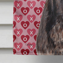 Load image into Gallery viewer, Staffordshire Bull Terrier Staffie Hearts and Love Flag Canvas House Size SC9705CHF