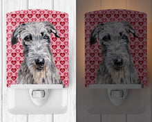 Load image into Gallery viewer, Scottish Deerhound Hearts and Love Ceramic Night Light SC9706CNL