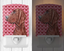 Load image into Gallery viewer, Redbone Coonhound Hearts and Love Ceramic Night Light SC9707CNL