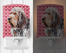 Load image into Gallery viewer, Otterhound Hearts and Love Ceramic Night Light SC9708CNL