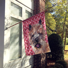 Load image into Gallery viewer, Norwich Terrier Hearts and Love Flag Canvas House Size SC9710CHF