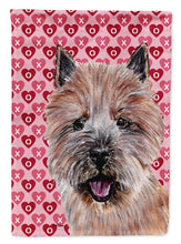 Load image into Gallery viewer, Norwich Terrier Hearts and Love Flag Canvas House Size SC9710CHF
