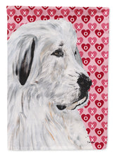 Load image into Gallery viewer, Great Pyrenees Hearts and Love Flag Canvas House Size SC9714CHF