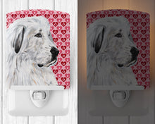 Load image into Gallery viewer, Great Pyrenees Hearts and Love Ceramic Night Light SC9714CNL