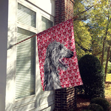 Load image into Gallery viewer, Scottish Deerhound Hearts and Love Flag Canvas House Size SC9717CHF