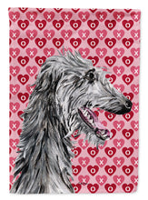 Load image into Gallery viewer, Scottish Deerhound Hearts and Love Flag Canvas House Size SC9717CHF