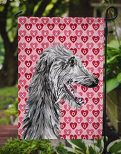 Load image into Gallery viewer, Scottish Deerhound Hearts and Love Garden Flag - Outdoor Decorative Yard Flag