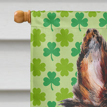 Load image into Gallery viewer, Collie Lucky Shamrock St. Patrick's Day Flag Canvas House Size SC9718CHF