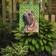 Load image into Gallery viewer, Shar Pei Lucky Shamrock St. Patrick's Day Garden Flag - Outdoor Decorative Yard Flag SC9719GF