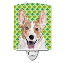 Load image into Gallery viewer, Cardigan Corgi Lucky Shamrock St. Patrick's Day Ceramic Night Light SC9720CNL