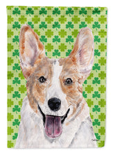 Load image into Gallery viewer, Cardigan Corgi Lucky Shamrock St. Patrick's Day Garden Flag - Outdoor Decorative Yard Flag