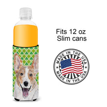 Load image into Gallery viewer, Cardigan Corgi Lucky Shamrock St. Patrick's Day Slim Can Hugger – Fun &amp; Functional Drink Coolers SC9720MUK
