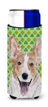 Load image into Gallery viewer, Cardigan Corgi Lucky Shamrock St. Patrick's Day Slim Can Hugger – Fun &amp; Functional Drink Coolers SC9720MUK