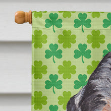 Load image into Gallery viewer, Blue Tick Coonhound Lucky Shamrock St. Patrick's Day Flag Canvas House Size SC9721CHF